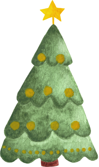Watercolor Christmas Tree