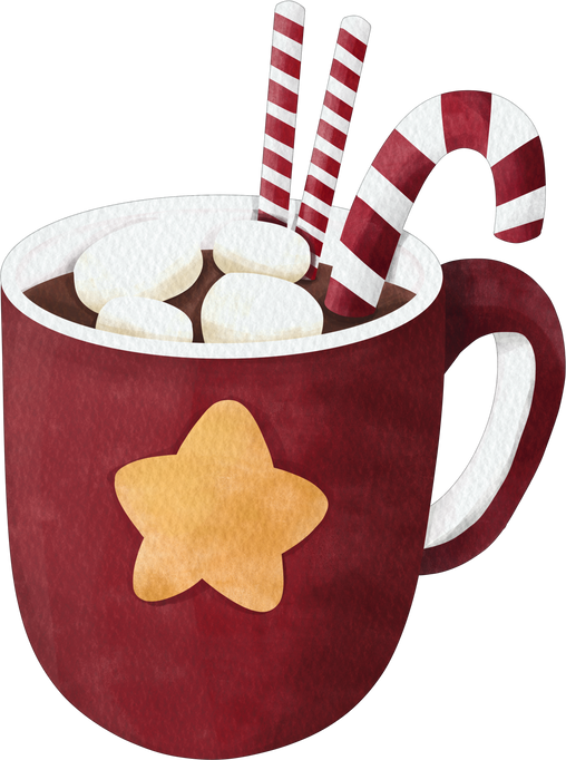 Watercolor Hot Chocolate, Christmas drink
